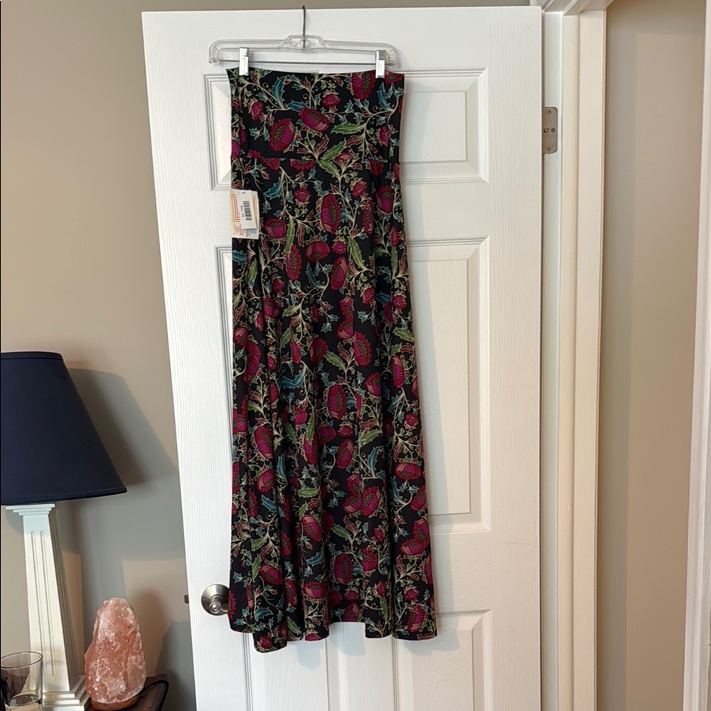 LuLaRoe Red Maxi A-line Skirt Smocked Cocktail
